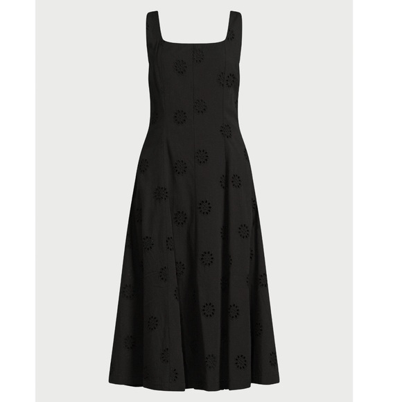 Free Assembly Women's Cotton Sleeveless Square Neck Eyelet Midi Dress Size M - Picture 4 of 10